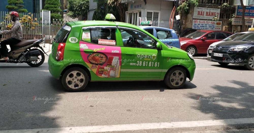 quảng cáo trên taxi Open99