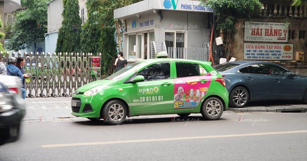 quảng cáo trên taxi Open99