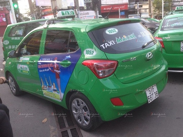 china sounthern airline quang cao tren taxi
