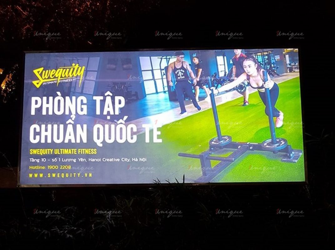 Swequity Fitness quảng cáo biển hộp đèn