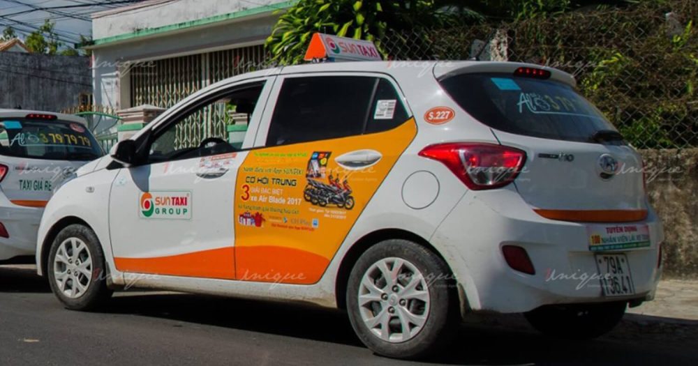 quảng cáo trên sun taxi