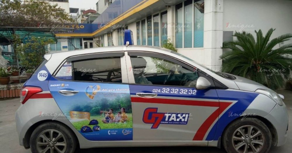 quảng cáo trên taxi G7