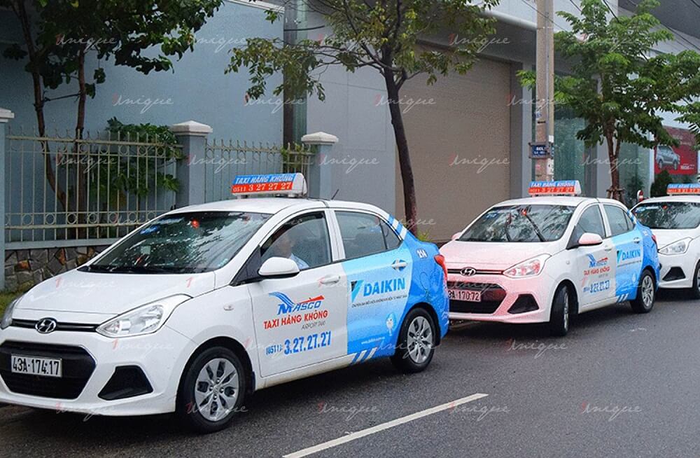 Quảng cáo trên xe taxi tại Đà Nẵng tiết kiệm và hiệu quả quảng cáo trên taxi tại Đà Nẵng