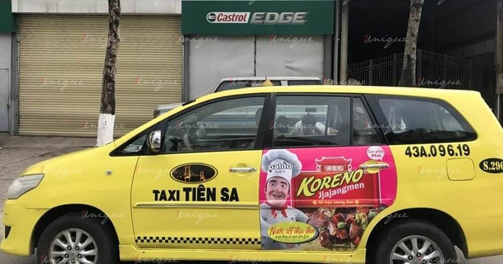 quảng cáo trên taxi tại Đà Nẵng