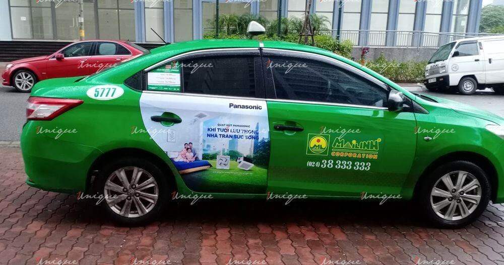 quảng cáo trên xe taxi tại Hồ Chí Minh
