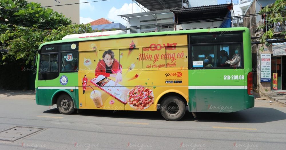 quảng cáo xe buýt cho goviet