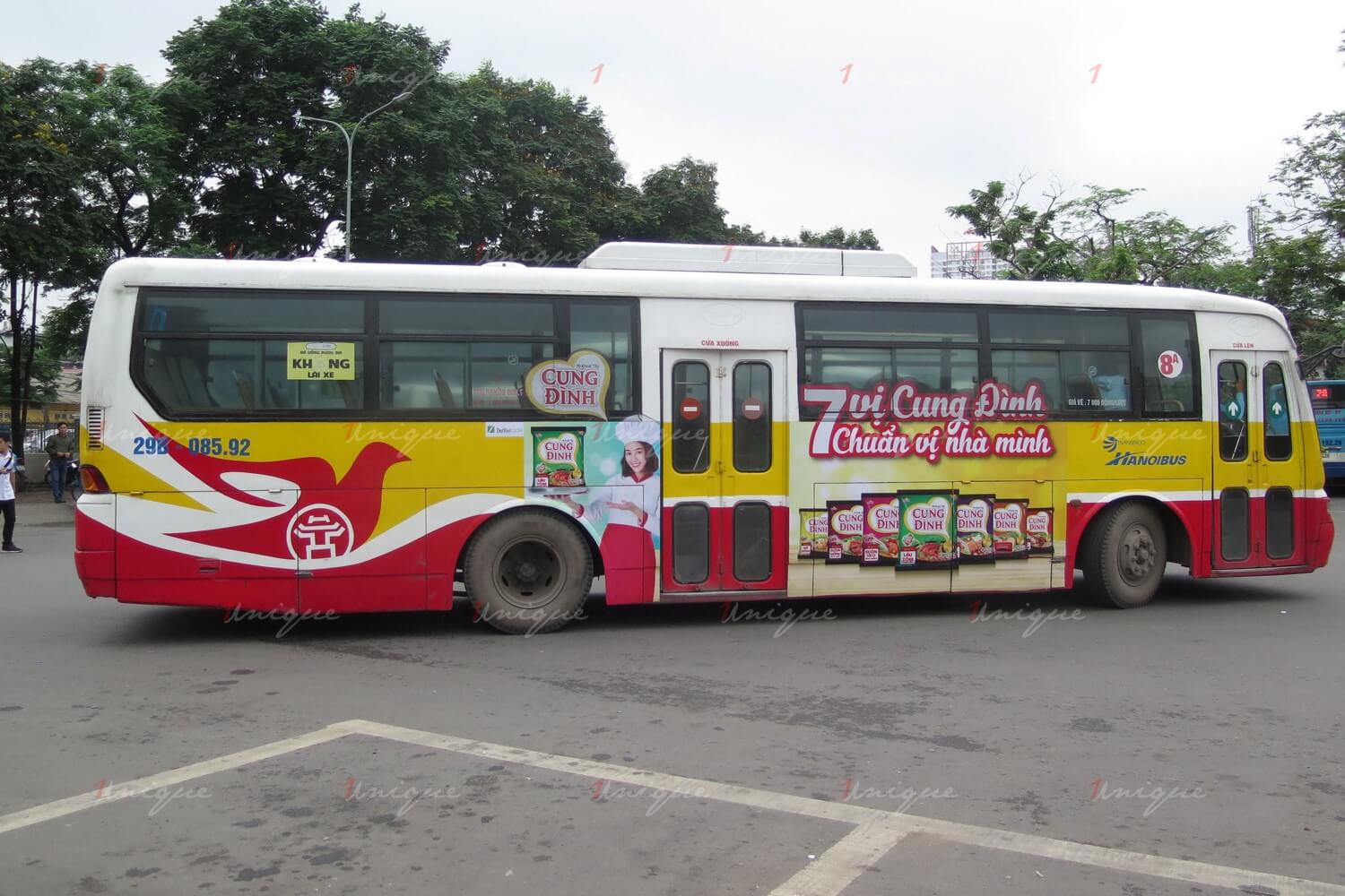 hình thức quảng cáo trên xe buýt