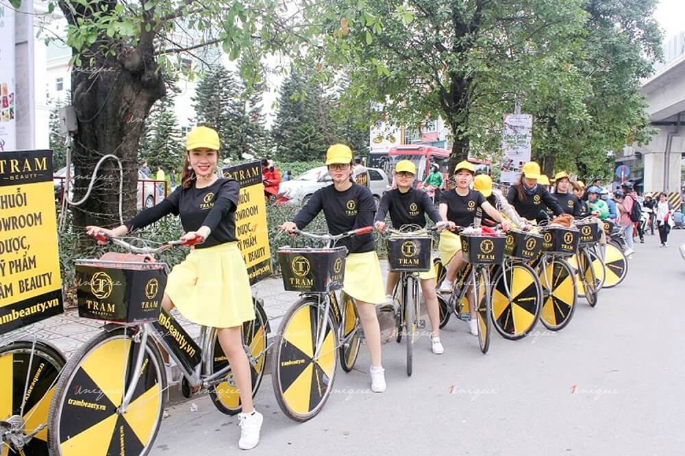 quảng cáo roadshow xe đạp