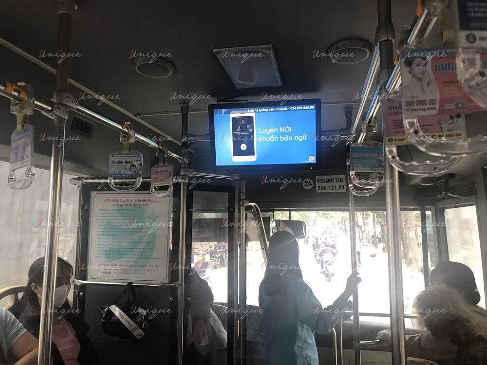 Tổng hợp thông tin về quảng cáo màn hình LCD trong xe buýt Quảng cáo màn hình LCD trong xe buýt