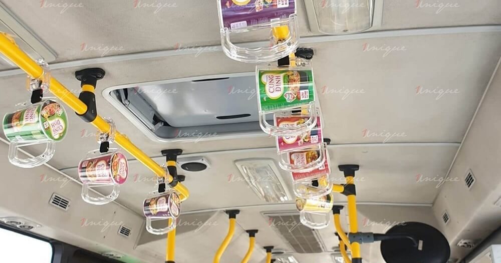 Quảng cáo tay cầm xe bus