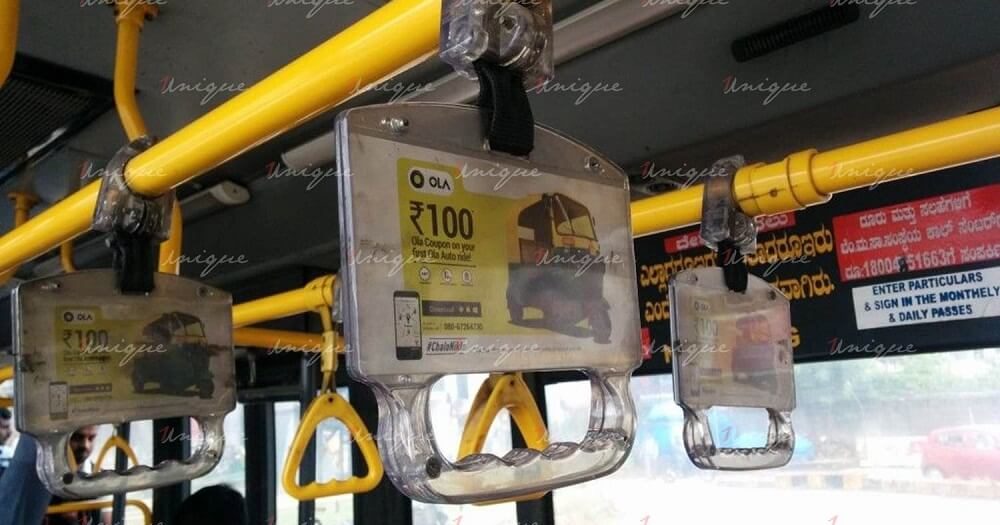 Quảng cáo tay cầm xe bus