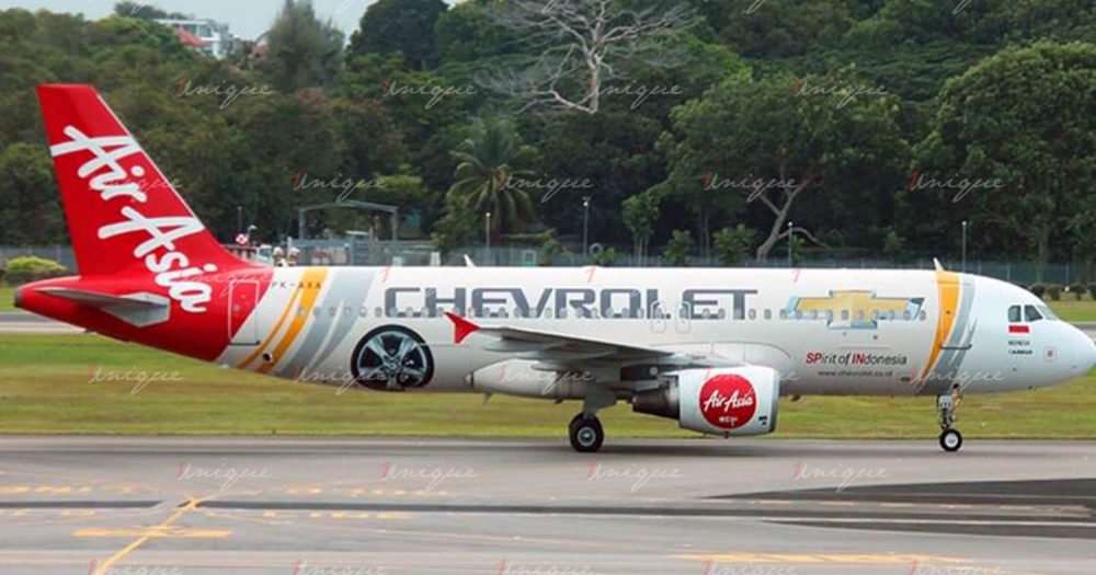 quảng cáo trên máy bay Air Asia