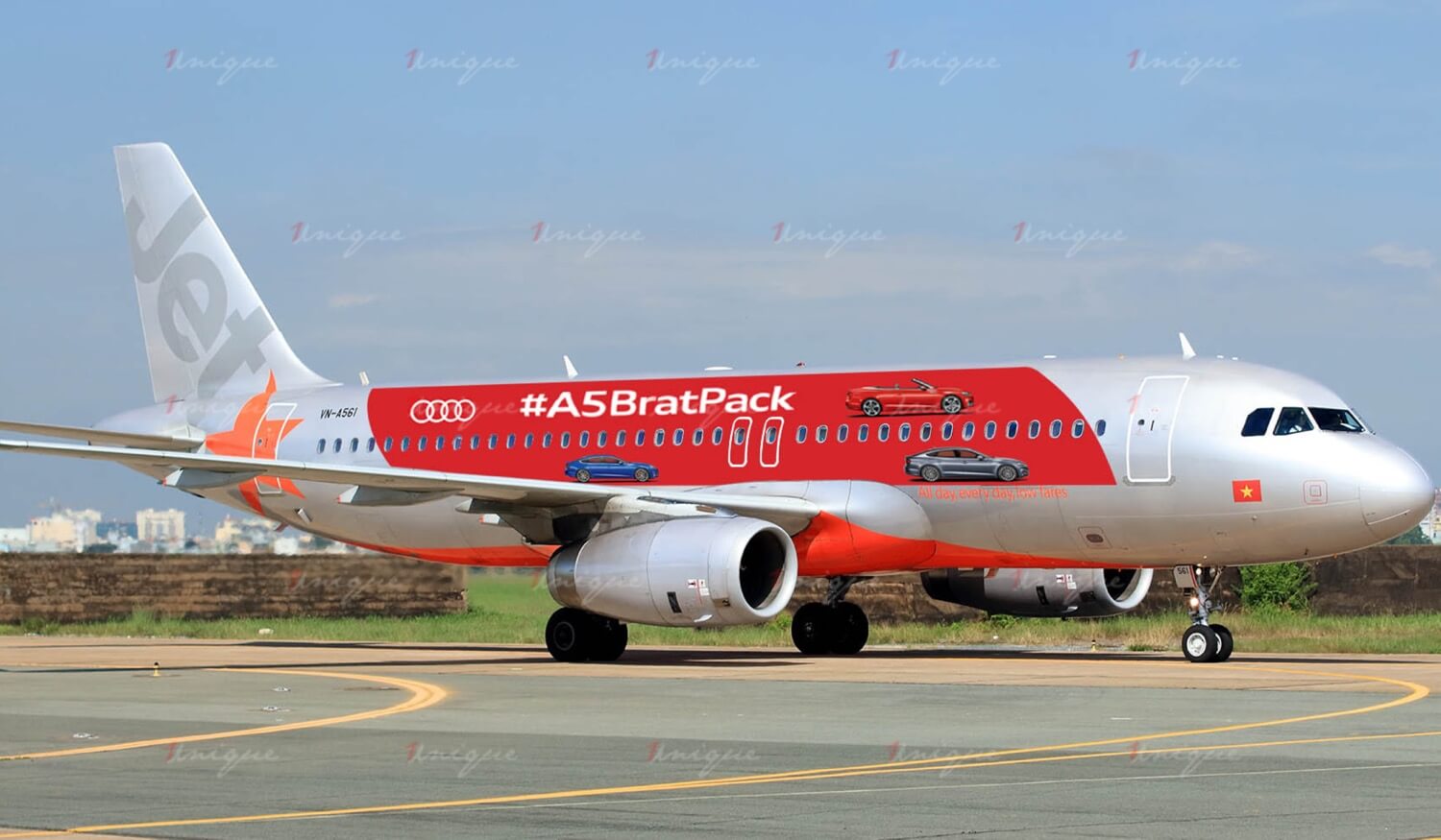 Quảng cáo trên máy bay Jetstar: Độc đáo và ấn tượng quảng cáo trên máy bay Jetstar