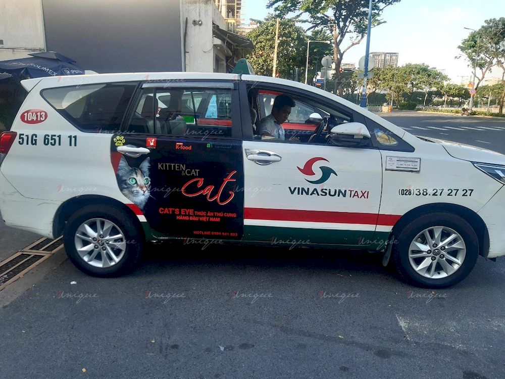 VietPet quảng cáo trên Taxi