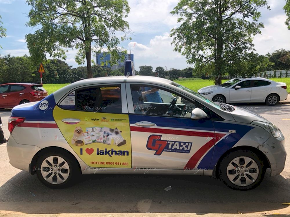 VietPet quảng cáo trên Taxi