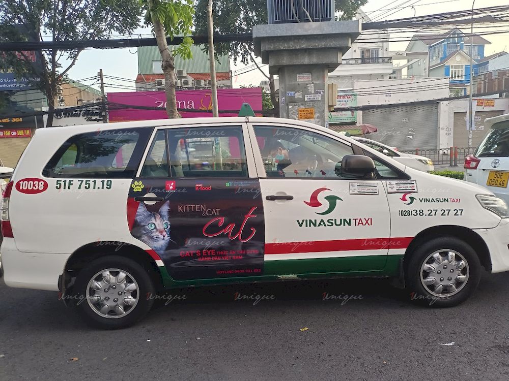 VietPet quảng cáo trên Taxi