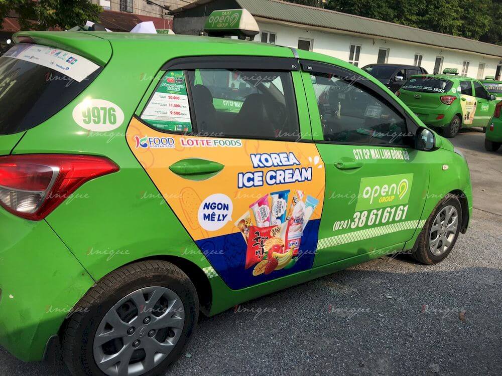 KFood phủ sóng thương hiệu với chiến dịch quảng cáo taxi với quy mô lớn KFood quảng cáo xe taxi