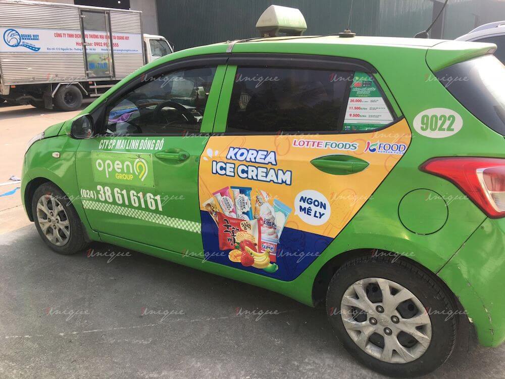 KFood phủ sóng thương hiệu với chiến dịch quảng cáo taxi với quy mô lớn KFood quảng cáo xe taxi