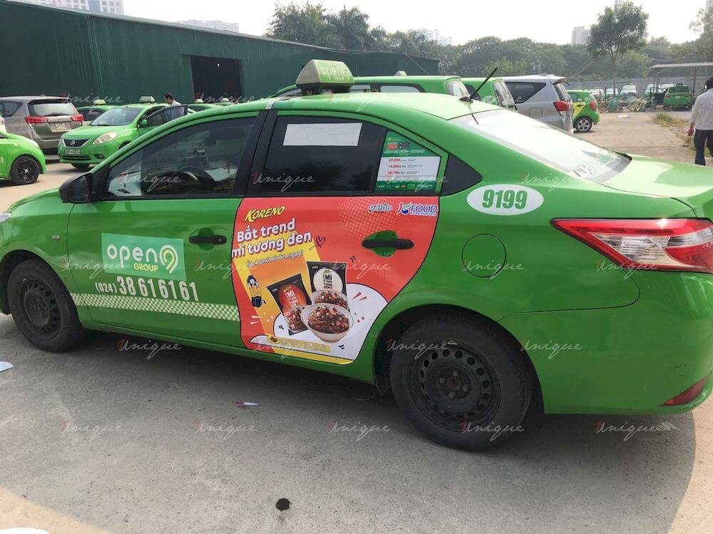 KFood phủ sóng thương hiệu với chiến dịch quảng cáo taxi với quy mô lớn KFood quảng cáo xe taxi