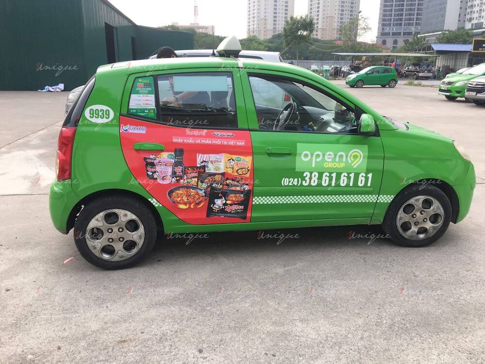 KFood phủ sóng thương hiệu với chiến dịch quảng cáo taxi với quy mô lớn KFood quảng cáo xe taxi