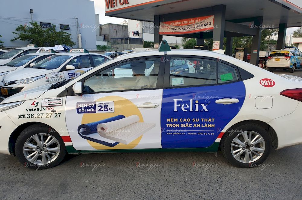 Đệm Felix quảng cáo Taxi Đệm Felix quảng cáo Taxi