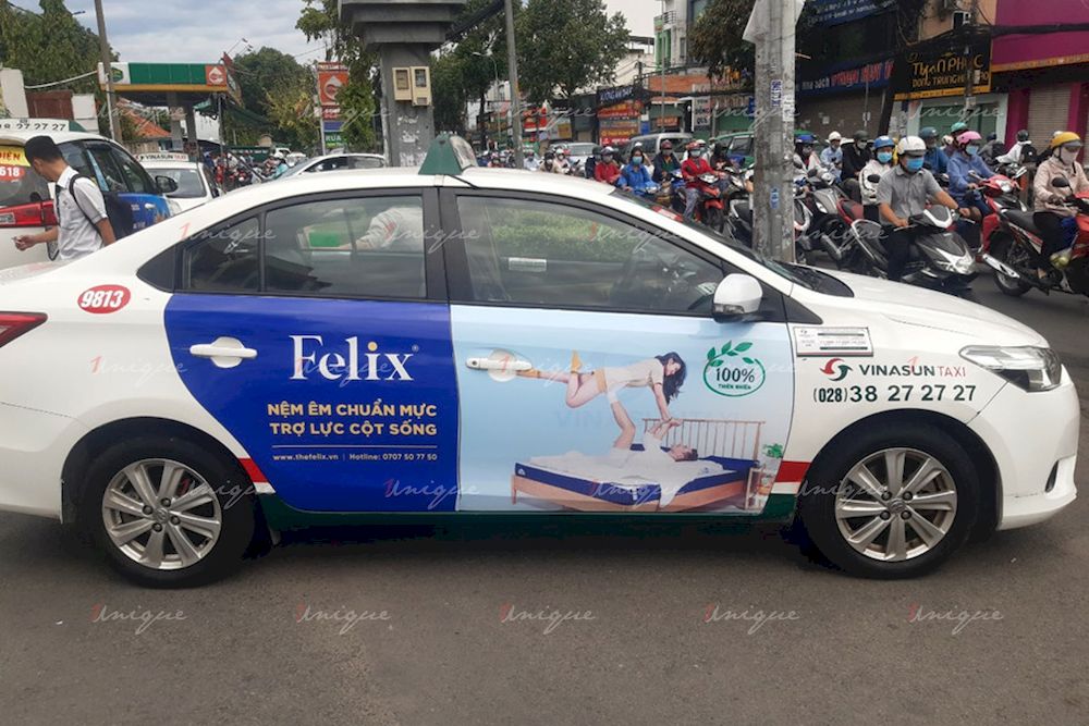 Đệm Felix quảng cáo Taxi Đệm Felix quảng cáo Taxi
