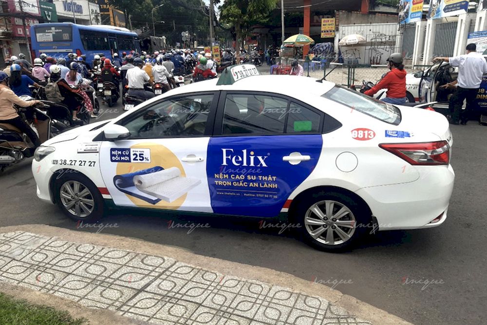 Đệm Felix quảng cáo Taxi Đệm Felix quảng cáo Taxi