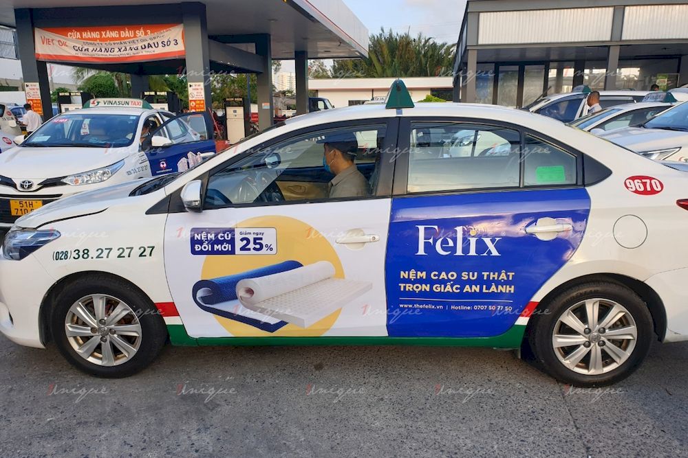 Đệm Felix quảng cáo Taxi Đệm Felix quảng cáo Taxi