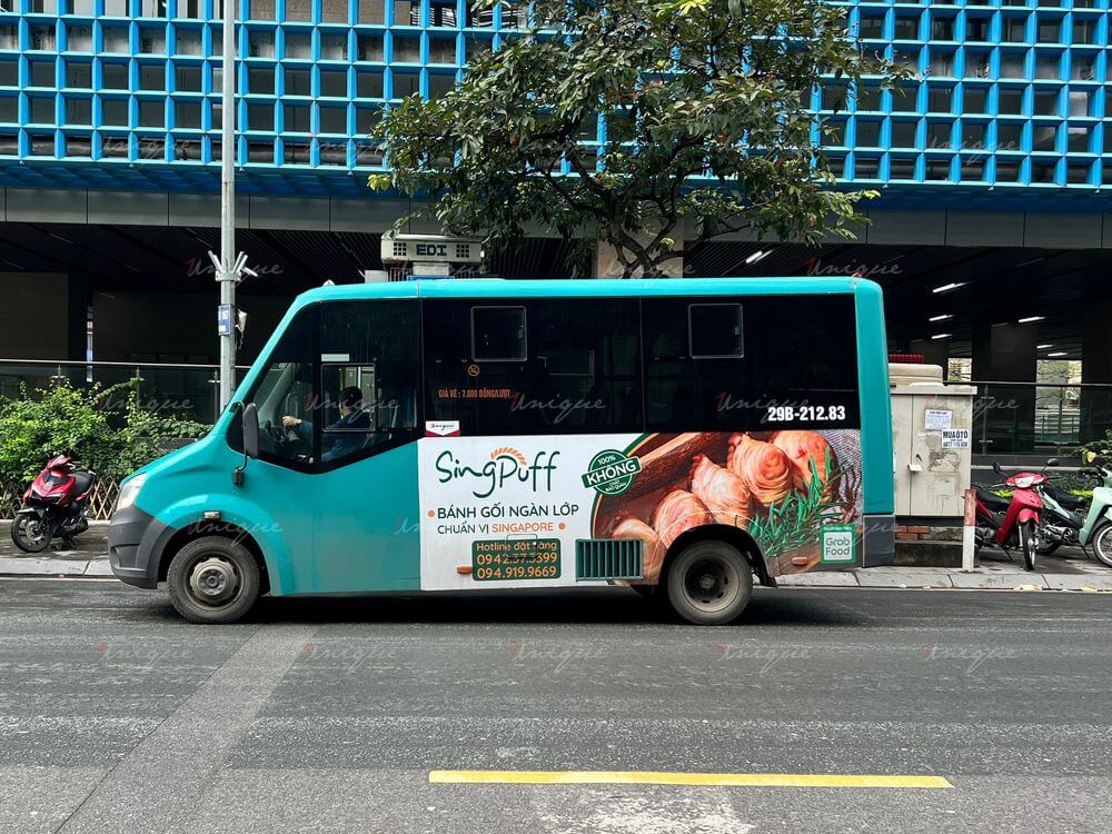 Sing Puff quảng cáo xe bus Sing Puff quảng cáo xe bus