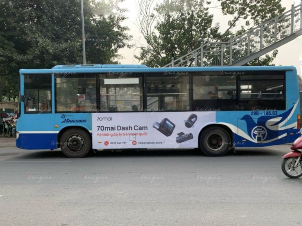 Chiến dịch quảng cáo xe bus của Camera 70mai phủ sóng Hà Nội Camera 70mai quảng cáo xe bus