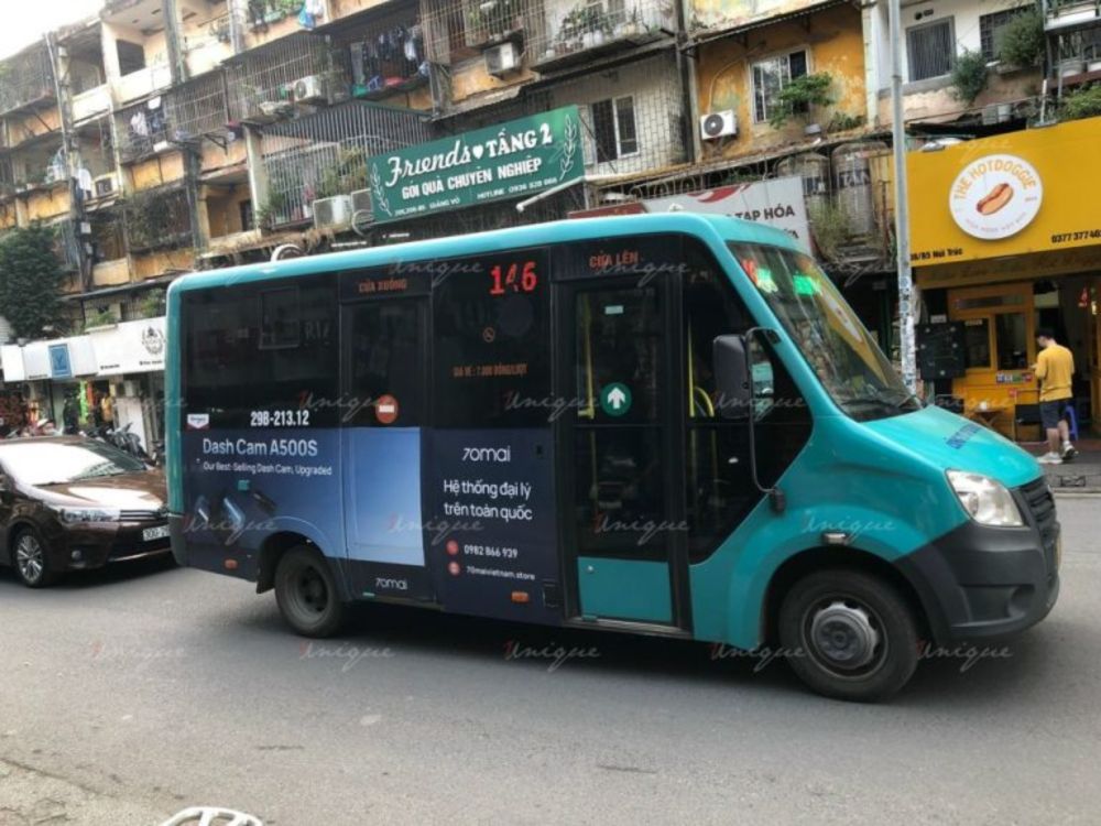 Chiến dịch quảng cáo xe bus của Camera 70mai phủ sóng Hà Nội Camera 70mai quảng cáo xe bus