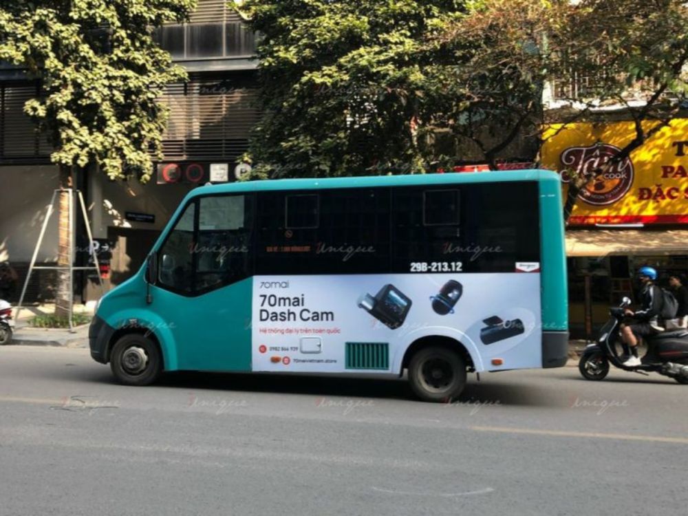 Chiến dịch quảng cáo xe bus của Camera 70mai phủ sóng Hà Nội Camera 70mai quảng cáo xe bus