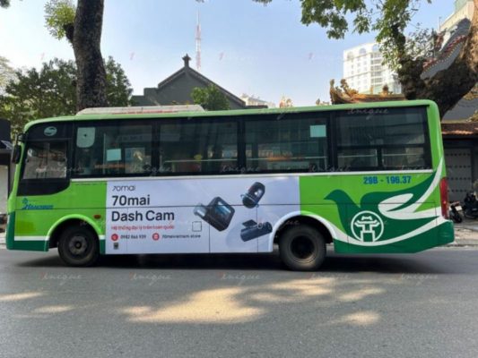 Chiến dịch quảng cáo xe bus của Camera 70mai phủ sóng Hà Nội
