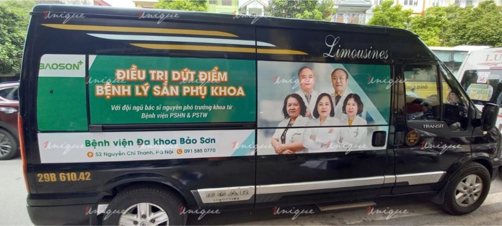 Bệnh viện Bảo Sơn triển quảng cáo trên xe Limousine tại 4 tỉnh thành Bệnh viện Bảo Sơn triển quảng cáo trên xe Limousine tại 4 tỉnh thành