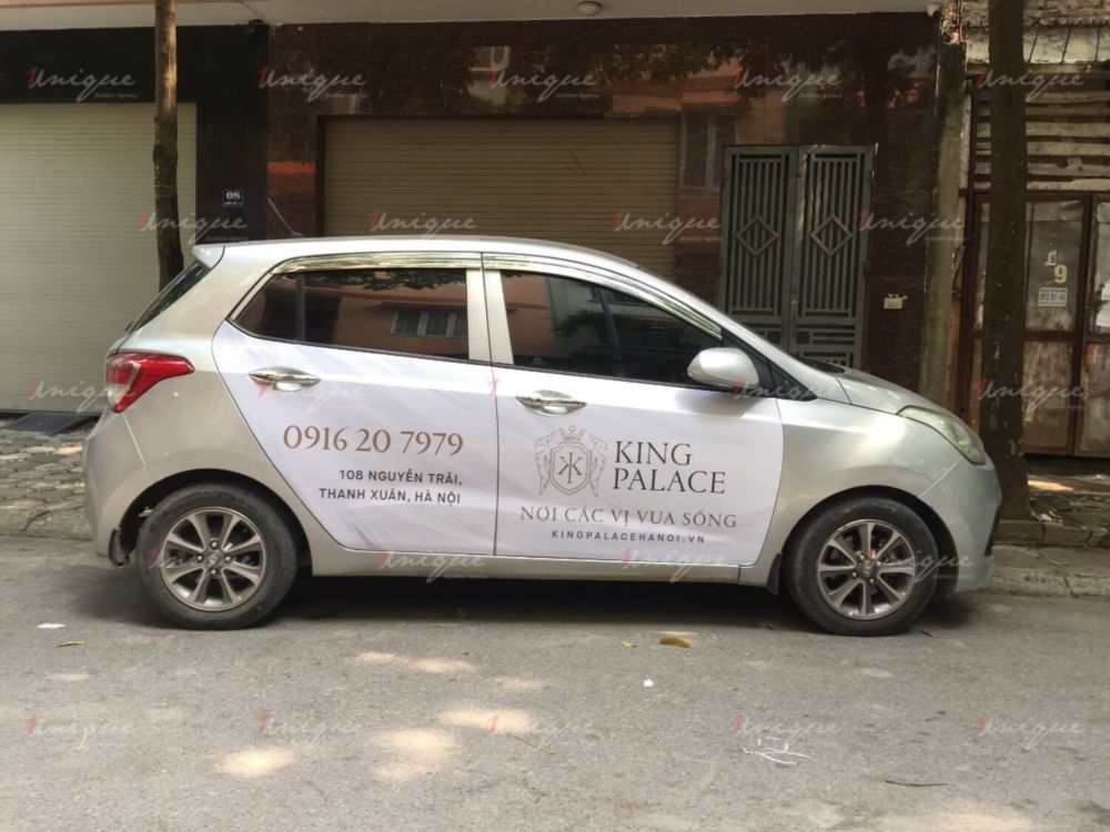 King Palace với chiến dịch quảng cáo trên xe ô tô tại Hà Nội khẳng định thương hiệu King Palace quảng cáo trên ô tô